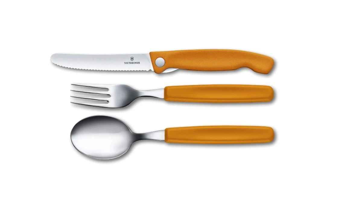 Victorinox 6.7192.F9 Swiss Classic Besteckset, 3-teilig, Orange 2 Victorinox 6.7192.F9 Swiss Classic Besteckset, 3-teilig, Orange – Bild 2