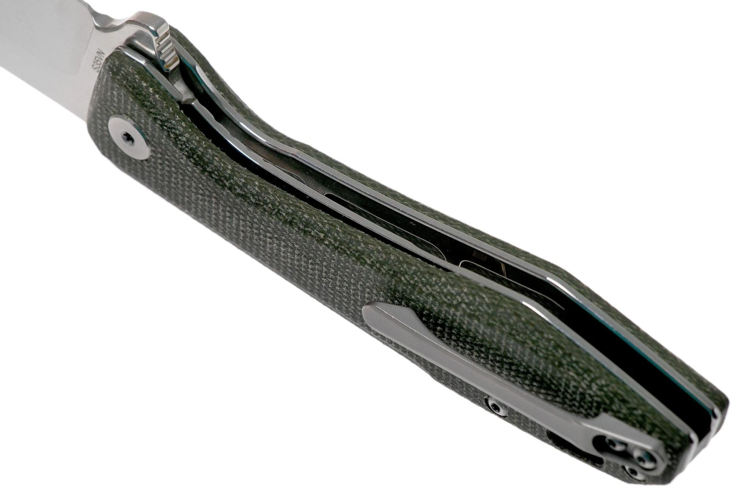 QSP Knife Pelican, Stonewash CPM S35VN Blade, Green Micarta Handle QS118-E1 6 QSP Knife Pelican, Stonewash CPM S35VN Blade, Green Micarta Handle QS118-E1 – Bild 6