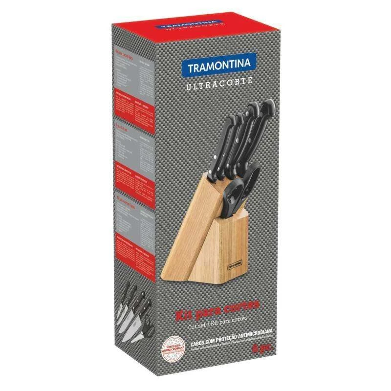 Tramontina Ultracorte 6-Piece Block Set W. Scissors, Black 23899/060 2 Tramontina Ultracorte 6-Piece Block Set W. Scissors, Black 23899/060 – Bild 2