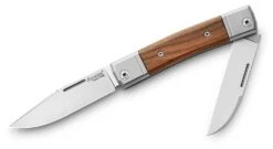 Lionsteel TWO M390 Blades Clip+Wharncliffe, Santos Wood Handle, Titanium Bolster & Liners BM13 ST