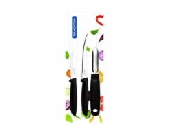 Tramontina Plenus 3-Piece Set (Paring Knife, Tomato Peeling Knife, Potato Peeler) 23498/053