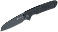 SENCUT Kyril Black Micarta Handle Black Stonewashed 9Cr18MoV Blade S22001-3
