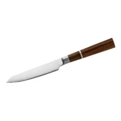 Herbertz Univarsal Ktichen Knife Damast Blade, Walnut Handle 392010