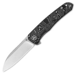 QSP Knife Otter, Satin CPM S35VN Blade, Aluminium Foil CF Handle QS140-A1