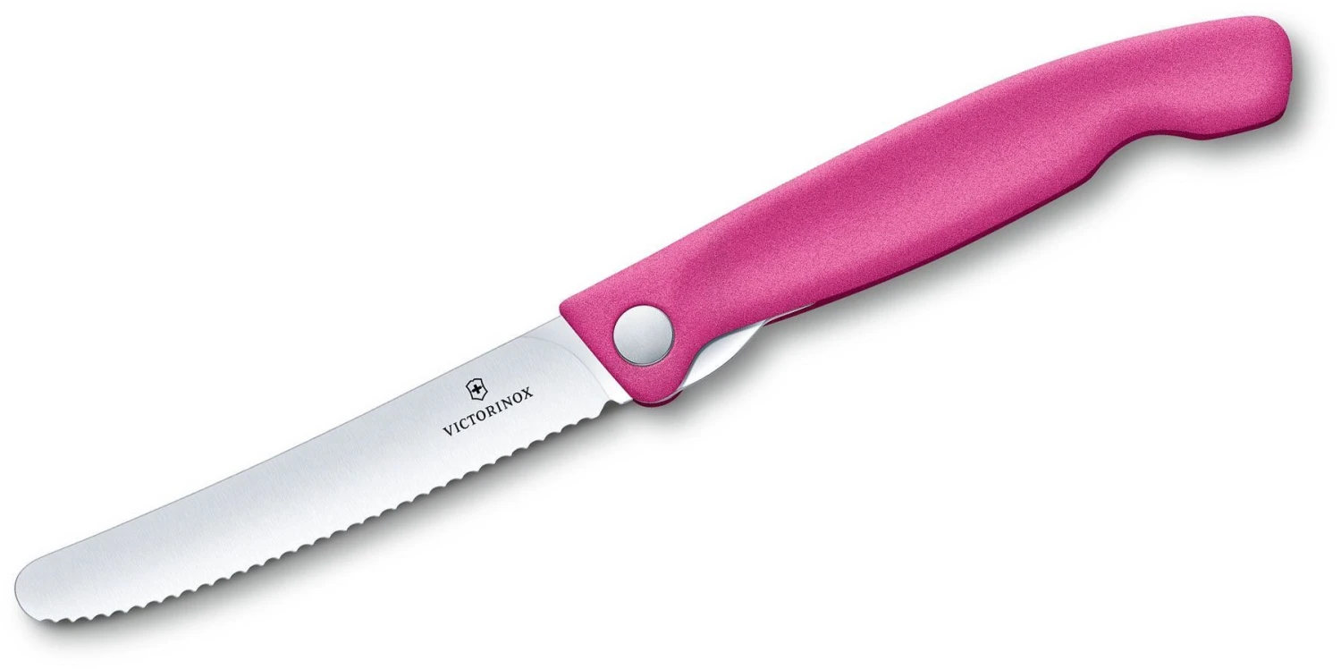 Victorinox 6.7836.F5B Swiss Classic Tomatenmesser Faltbar, Rosa 1 Victorinox 6.7836.F5B Swiss Classic Tomatenmesser Faltbar, Rosa