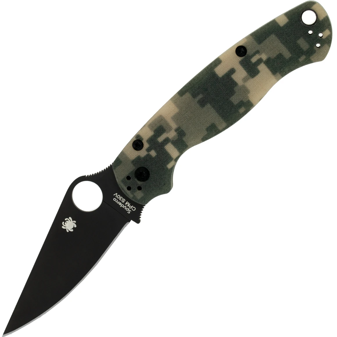 Spyderco C81GPCMOBK2 Para Military 2 G-10 Camo Black Blade 1 Spyderco C81GPCMOBK2 Para Military 2 G-10 Camo Black Blade