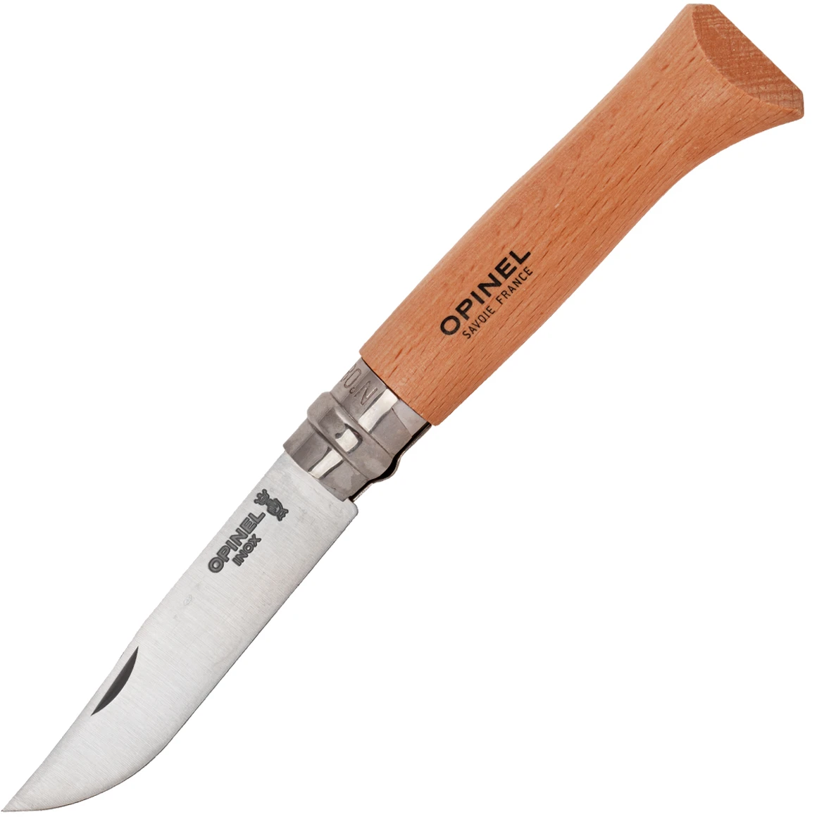 Opinel 123080 N08 Inox Griff Aus Buchenholz 1 Opinel 123080 N08 Inox Griff Aus Buchenholz