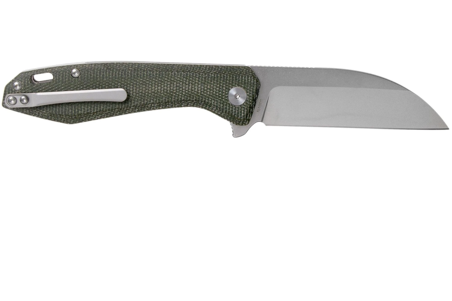 QSP Knife Pelican, Stonewash CPM S35VN Blade, Green Micarta Handle QS118-E1 2 QSP Knife Pelican, Stonewash CPM S35VN Blade, Green Micarta Handle QS118-E1 – Bild 2