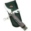 JKR WOOD HANDLE WITH CORKSCREW 7 CM STAINLESS STEEL BLADE MUSHROOM KNIFE WITH NYLON SHEATH JKR0089