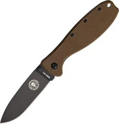 BRK-ESEE Zancudo Framelock Coyote Brown Finish Black BRKR1CBB